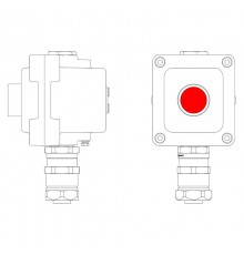 Взрывонепроницаемый пост управления из алюминия LCSD-01-B-MC-P1R(11)x1-PCMB-KAEPM3MHK-20  LCSD21000026  DKC