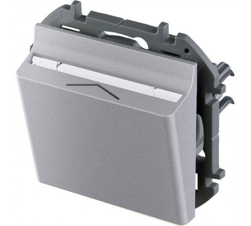 Inspiria Алюминий Выключатель карточный для гостиничных номеров С/У без рамки  673802  Legrand