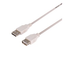 Шнур USB-A (male) штекер - USB-A (female) гнездо, длина 1,8 метра, белый (PE пакет)  18-1114  REXANT