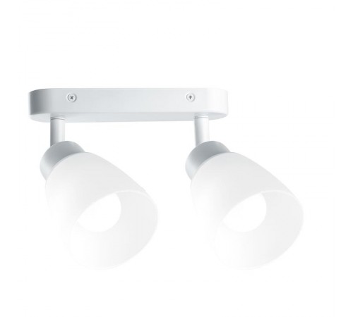 Светильник-спот настенно-потолочный под лампу 2хE27, белый ML242  41513  FERON