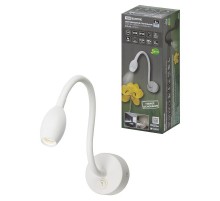 Спот на гибком основании СГС-02, 3 Вт, COB, 270 лм, 4000 К, IP20, "Эрика", с выкл., белый  SQ0358-0382  TDM