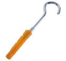 Шуруп-полукольцо 6х60 с универсальным дюбелем 10,0х61 (2шт) пакет  114330  Tech-KREP