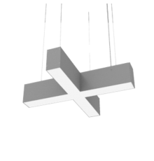 Светодиодный светильник X-line X-образный 20 Вт 3000 К 532x500x100 мм металлик и торцевыми крышками (4 шт.)  V1-R0-0XX23-02OP0-4002030  VARTON