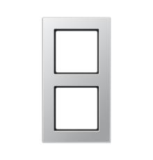 Рамка для вертикальной и горизонтальной установки, 2 поста; термопласт; алюминий; A550  A5582BFAL  Jung