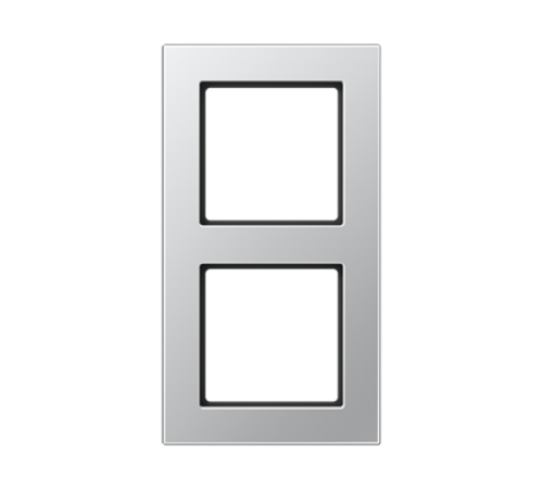 Рамка для вертикальной и горизонтальной установки, 2 поста; термопласт; алюминий; A550  A5582BFAL  Jung