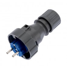 Вилка прямая влагозащищенная 2P+РE, 16 А, IP68  111-013  REXANT