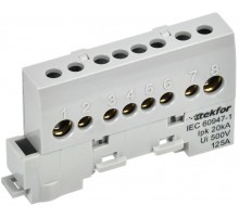 TEKFOR Шина L "фаза" изолированная на универсальном держателе 8х12-8-Ср  TF-NN20-08-KL-K03  IEK