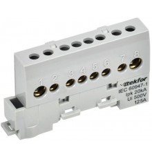 TEKFOR Шина L "фаза" изолированная на универсальном держателе 8х12-8-Ср  TF-NN20-08-KL-K03  IEK