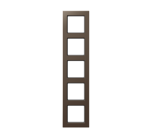 Рамка для вертикальной и горизонтальной установки, 5 постов; дюропласт; мокко; A CREATION  AC585MO  Jung