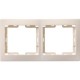 КВАРТА Кремовый Рамка 2-местная горизонтальная РГ-2-ККм  EMK20-K33-DM  GENERICA