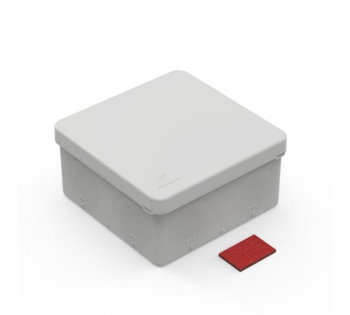 Коробка распределительная для ПМ двухкомп безгалог (HF) 100х100х50 с противопож пластиной (66шт/уп)  60-0300-ПП  Промрукав