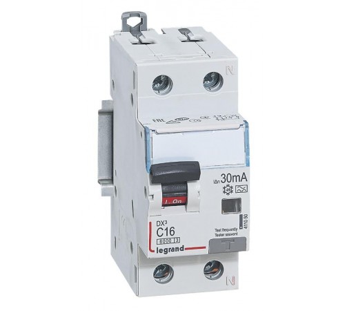 Выключатель автоматический дифференциального тока DX3 1п+N 16А C 30мА тип A  411050  Legrand