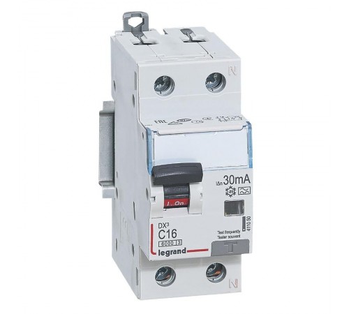 Выключатель автоматический дифференциального тока DX3 1п+N 16А C 30мА тип A  411050  Legrand