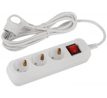 Удлинитель электрический ЭРА UDL-10-330-ES Greenline 3 розетки с заземлением с выключателем 3м ПВС 3x0.75мм2   Б0065047  ЭРА