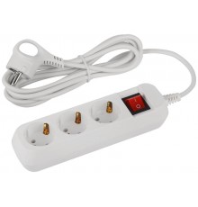 Удлинитель электрический ЭРА UDL-10-330-ES Greenline 3 розетки с заземлением с выключателем 3м ПВС 3x0.75мм2   Б0065047  ЭРА