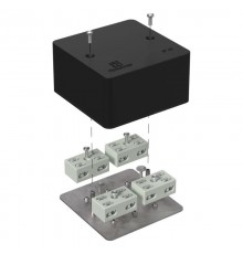 Коробка огнестойкая разветвительная для кабель-канала 40-0460-FR6.0-4-8-Р Е15-Е60 RAL9005 85х85х45 (44 шт/кор) черная  40-0460-9005-FR6.0-4-8-Р  Про