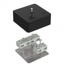 Коробка огнестойкая разветвительная для кабель-канала 40-0450-FR6.0-4-6-Р Е15-Е60 RAL9005 75х75х30 (87 шт/кор) черная  40-0450-9005-FR6.0-4-6-Р  Про