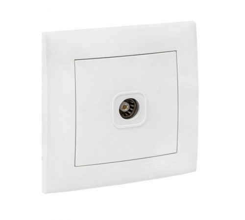 Валенсия розетка телевизионная 1-местная 75Ом 5-862МГц белая EKF PROxima   EWA00-027-10   EKF