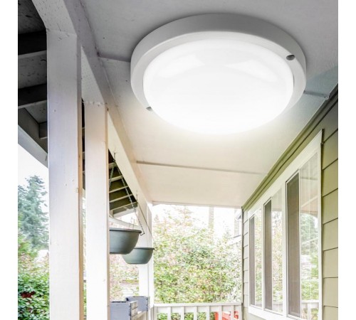 Светильник светодиодный пылевлагозащищенный для ЖКХ SPB-201-1-65К-008 IP65 8Вт 760Лм 6500К СВЧ датчик движения  Б0047629  ЭРА