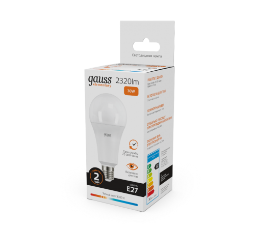 Лампа светодиодная LED Elementary A67 30W E27 2320lm 3000K  73219  Gauss