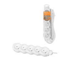 Удлинитель бытовой "Люкс" 5 гнезд, 10 м, б/з, с з/ш, ПВС 2х1,0 мм2, 10 А, 250 В, 2400 Вт  SQ1303-4015  TDM