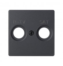 Simon 82 Накладка для спутниковых радио-телевизионных розеток, S82, S82N, 82 Detail, графит  82097-38  Simon