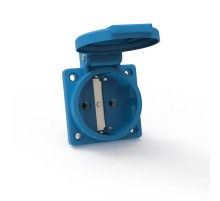 Розетка встраиваемая Schuko 16A 3p 250V IP54,QC синяя 71099 I 71099-Bals I Bals