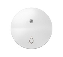 Simon 88 Клавиша для выключателя одноклавишного с подсветкой, с пиктограммой "лампа", S88, белый  88016-30  Simon