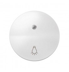 Simon 88 Клавиша для выключателя одноклавишного с подсветкой, с пиктограммой "лампа", S88, белый  88016-30  Simon