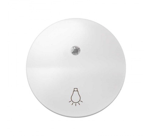 Simon 88 Клавиша для выключателя одноклавишного с подсветкой, с пиктограммой "лампа", S88, белый  88016-30  Simon