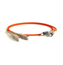 FC-D3-62-SC/PR-ST/PR-H-10M-LSZH-BK Патч-корд волоконно-оптический (шнур) MM 62.5/125, ST-SC, 3.0 мм, duplex, LSZH, 10 м, черный  402683  Hyperline