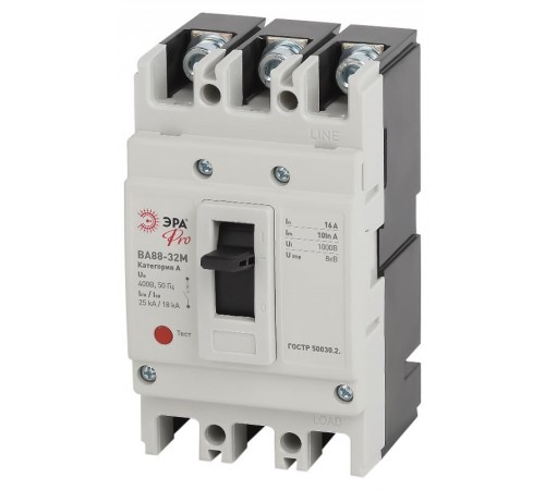 Автоматический выключатель ВА88-32М PRO SVA10-3-0016-E 3Р 16А 25кА  Б0051906  ЭРА