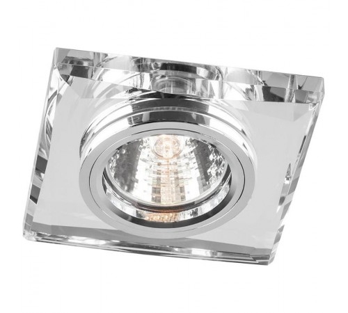 Светильник точечный встраиваемый под лампу 8150-2 MR16 50W G5.3 серебро + серебро  18637  FERON