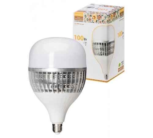 Лампа светодиодная T-100 Вт-230 В-4000 К-E27 (150x253 мм) НАРОДНАЯ  SQ0340-1587  TDM