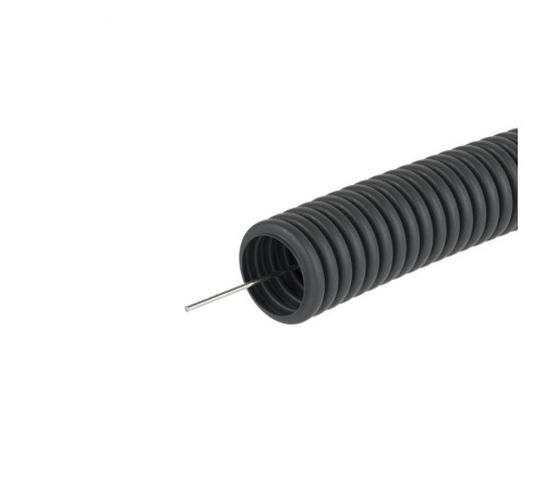 Труба гибкая гофрированная ПНД 20мм с протяжкой лёгкая (100м) чёрный  71720  DKC