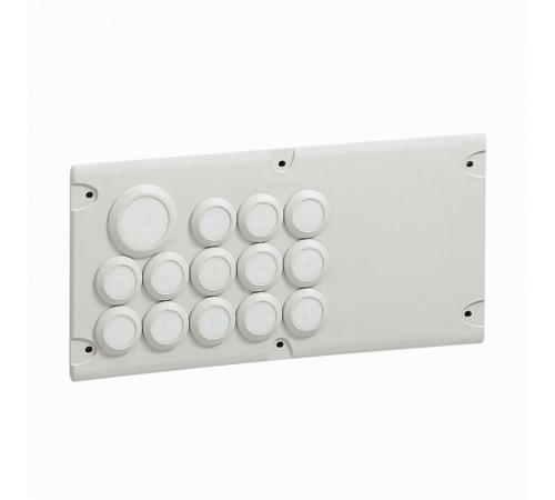 Пластина для ввода кабеля Cabstop IP 55 - 28 x диам. 5 до 14 мм, - 2 x диам. 14 до 25 мм - 2 запасных  036497  Legrand