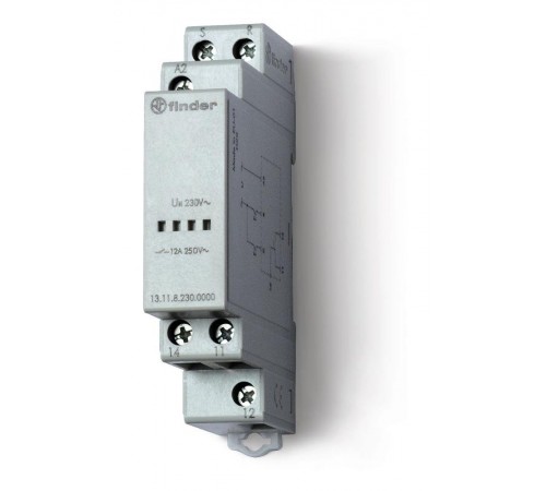 Модульное электронные вызывное реле со сбросом; 1СO 12A; питание 230В АC; ширина 17.5мм; степень защиты IP20; упаковка 1шт.  131182300000PAS  Finder