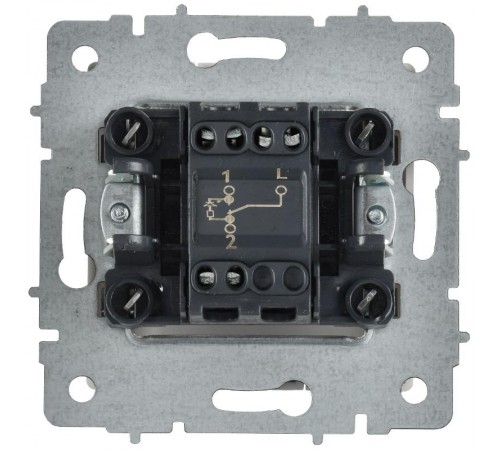 BRITE Выключатель 1-клавишный проходной с индикацией 10А ВС10-1-7-БрАБ арктический белый   BR-V12-1-10-K91  IEK