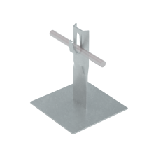 Приклееваемый держатель зажимной для прутка D5-8 мм без отверстий в основании H90 мм TD  PDZBO-H90-D5-8 TD  КМ - профиль