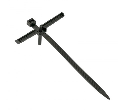 Хомут дюбельный черный (7х150) (50шт.) EKF PROxima  plc-nst-7.2x150b  EKF