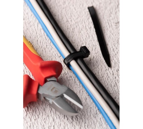 Хомут дюбельный черный (7х150) (50шт.) EKF PROxima  plc-nst-7.2x150b  EKF