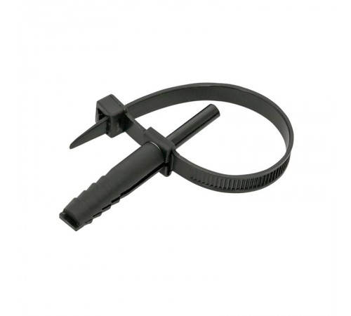 Хомут дюбельный черный (7х150) (50шт.) EKF PROxima  plc-nst-7.2x150b  EKF