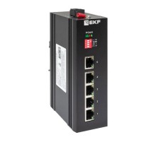 Промышленный неуправляемый коммутатор U-5GT, 5 портов 10/100/1000Base-T(X) RJ45, монтаж на динрейку TSX TSX-U-5GTEKF