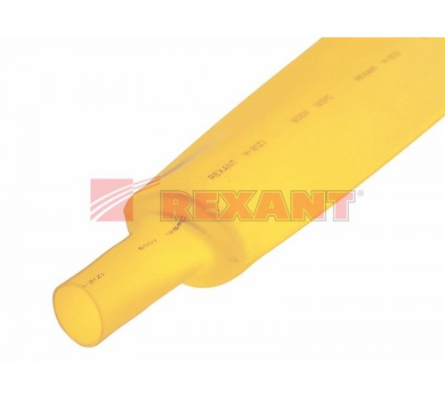 Термоусадочная трубка 50,0/25,0 мм, желтая, упаковка 10 шт. по 1 м  25-0002  REXANT