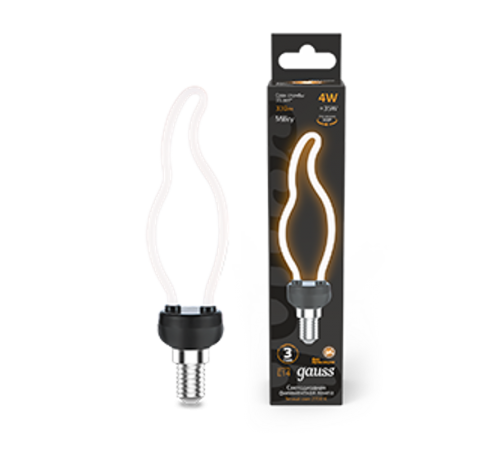 Лампа светодиодная LED Filament Bulbless CT35 Milky E14 4W 330lm 2700K 35*150mm 1/10/100  1000801104  Gauss