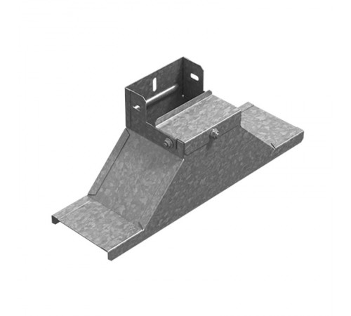 Крышка-ответвитель вертикальный боковой к лотку 150х65, толщ. 1,0 мм, Сендзимир цинк  КОВБ-150х65-1,0-СЦ  Ostec