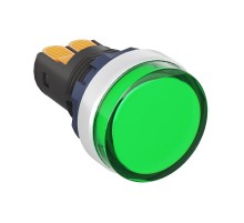 Сигнальный индикатор со  встроенным диодом 220В, зеленый, алюминий, зажим Plug-In  M22L-F220GAP  DKC