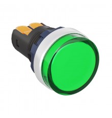 Сигнальный индикатор со  встроенным диодом 220В, зеленый, алюминий, зажим Plug-In  M22L-F220GAP  DKC