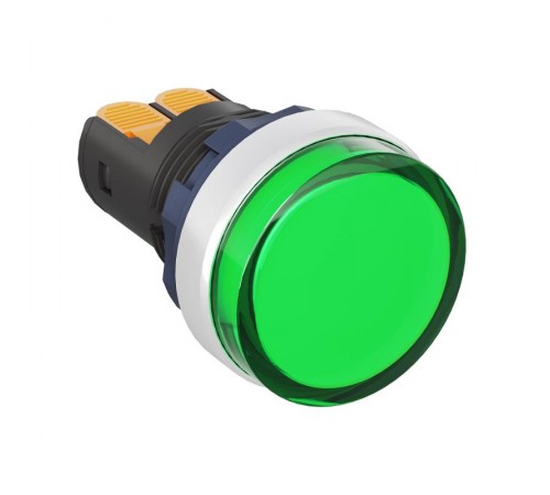 Сигнальный индикатор со  встроенным диодом 220В, зеленый, алюминий, зажим Plug-In  M22L-F220GAP  DKC