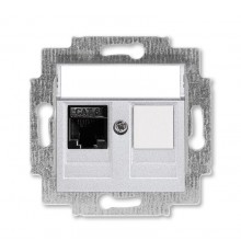 ABB Levit Серебро Розетка комп. RJ45 категория 6 и заглушка  5014H-A61017 70W  2CHH296117A6070  ABB